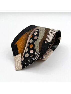 Vintage The Men's Wearhouse Multicolor Geometric Pattern Silk Tie 57.5" x 4"
